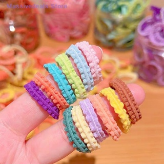 Massivedeals 50 ชิ้น ยางรัดผม ยืดหยุ่น สําหรับเด็กผู้หญิง ไนลอน เด็ก หางม้า ที่ใส่ Scrunchies เด็ก ยางรัดผมนุ่ม เชือกผม อุปกรณ์เสริมใหม่