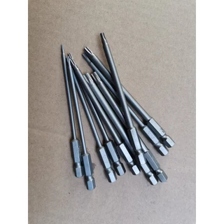 ไขควงหัวดาว Torx , Torx pin security torx แบบมีรู แบบตัน สำหรับใช้กับสว่าน เข้าที่แคบ ก้านยาวพิเศษ 100มม เหล็ก S2 ขาย...