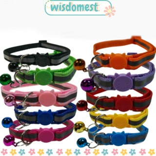 WISDOMEST ปลอกคอสะท้อนแสง สีสันสดใส สําหรับสัตว์เลี้ยง 10 ชิ้น