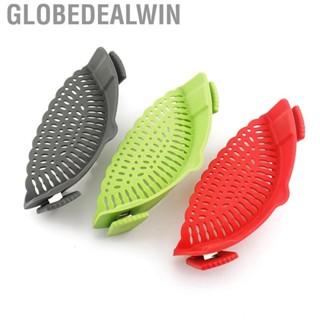 Globedealwin Silicone  On Strainer  Easy To Clean Snap N Strain Pot Dense Filter Holes  Hollowing for Vegetables Pots