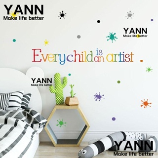 Yann1 สติกเกอร์ PVC ลายจุด ลอกออกได้ สําหรับติดตกแต่งผนังห้องเรียน เฟอร์นิเจอร์