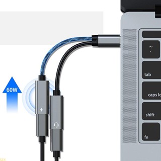 Xin อะแดปเตอร์ชาร์จหูฟัง USB C 60W PD แบบคู่ ชาร์จเร็ว สําหรับโทรศัพท์มือถือ