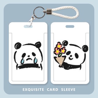 เคสพวงกุญแจ รูปแพนด้า Q-version การ์ดอาหารนักเรียน การ์ดรถบัส การ์ดรถไฟใต้ดิน แท็กชื่อคู่