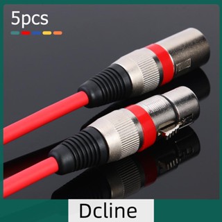 [Dcline.th] สายเคเบิลฟอยล์ ตัวผู้ เป็นตัวเมีย 3Pin XLR 5 ชิ้น