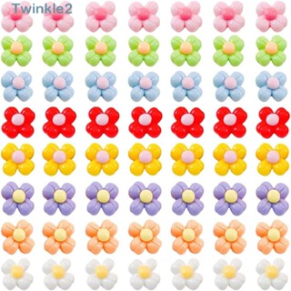 Twinkle ลูกปัดเรซิ่น ลายดอกไม้ ขนาดเล็ก สุ่มสี สําหรับทําเครื่องประดับ สมุดภาพ