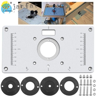Janfat แผ่นเราเตอร์แกะสลักโต๊ะ อเนกประสงค์|โมเดลเราเตอร์ไม้ แบบอลูมิเนียม เรียบง่าย สําหรับงานไม้