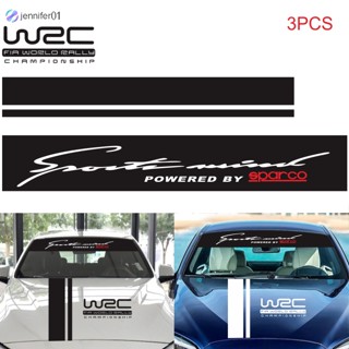 Jen สติกเกอร์ไวนิล ลาย WRC สําหรับติดตกแต่งรถยนต์ 3 ชิ้น