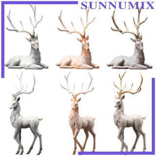 [Sunnimix] ฟิกเกอร์รูปปั้นกวางเรนเดียร์ หรูหรา สําหรับตกแต่งห้องนอน