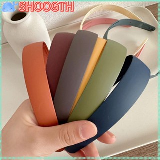 Shoogth ที่คาดผมพลาสติก ผ้าซาติน สีพื้น 2 ชิ้น