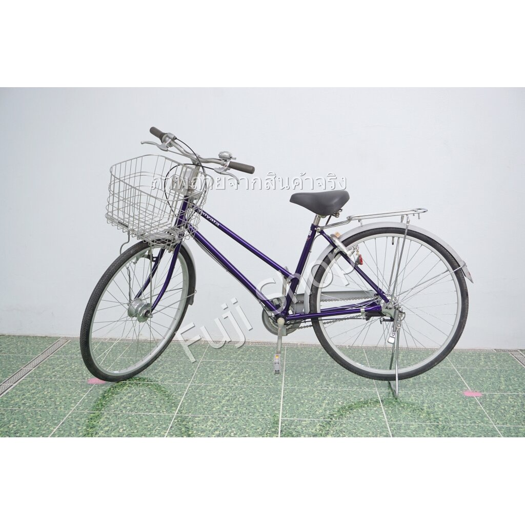 จักรยานแม่บ้านญี่ปุ่น - ล้อ 26 นิ้ว - มีเกียร์ - Miyata - สีม่วง [จักรยานมือสอง]