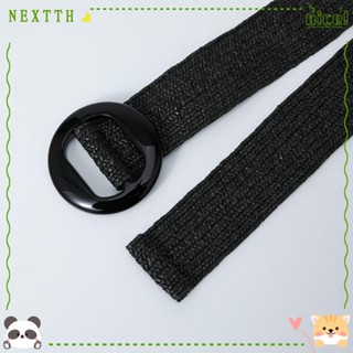 Nextth เข็มขัดฟางถัก ยืดหยุ่น ลําลอง แฟชั่นฤดูร้อน