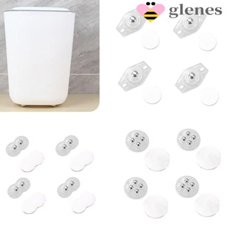 Glenes ล้อรอกทั่วไป แบบมีกาวในตัว ทนทาน ไม่ต้องเจาะ 360 องศา 4 ชิ้น° กล่องเก็บของ แบบหมุนได้