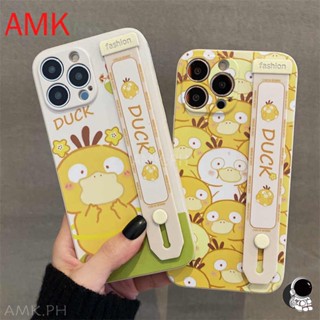 Amk เคสโทรศัพท์มือถือ ลายเป็ดน่ารัก พร้อมสายคล้องข้อมือ สําหรับ Tecno Spark Go 10C Infinix Smart 7 Hot note 30 Vip 30i 20 20s 12 g96 Zero x neo 12i 11s 11 10 Pro play nfc 5g 2023 GNCWD