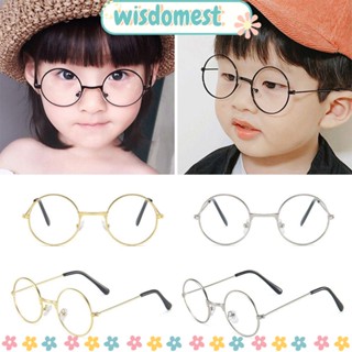 Wisdomest แว่นตา ป้องกันดวงตา แบบโลหะ ป้องกันแสงสีฟ้า สวมใส่สบาย แฟชั่นสําหรับเด็กผู้ชาย และเด็กผู้หญิง