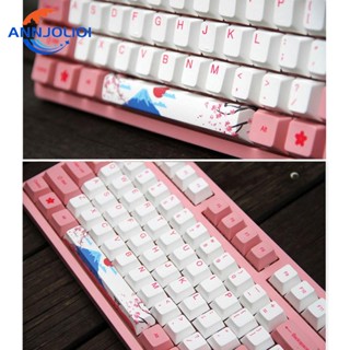 Ann ปุ่มกดคีย์บอร์ด 6 25U PBT สําหรับเล่นเกม