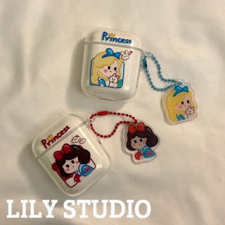 เคสหูฟังบลูทูธไร้สาย TPU แบบนิ่ม ลายเจ้าหญิงซินเดอเรลล่า สําหรับ AirPods 1 2 3 Pro AirPods Pro