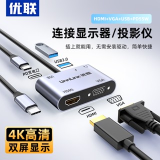 Youlian ตัวแปลงหน้าจอโปรเจคเตอร์ typec เป็น hdmi สําหรับโน้ตบุ๊ก iPad โทรศัพท์มือถือ แท็บเล็ต พีซี