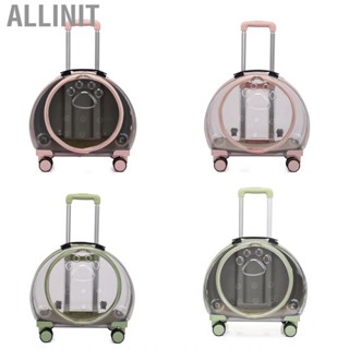 Allinit Portable Pet Trolley Case Wear Resistant Breathable Bubble Backpack Transparent Bag For Small Pets Kittens Dogs Rabbits