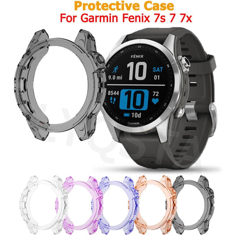 Protector สําหรับ Fenix 7S 7X 7 Sapphire Solar สมาร์ทนาฬิกาซิลิโคนกันชนกรอบอุปกรณ์เสริมสําหรับ Garmi