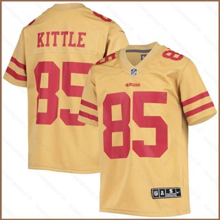 เสื้อยืดกีฬาแขนสั้น ลายทีมชาติฟุตบอล George Kittle Gold HQ1 NFL San Francisco 49ers พลัสไซซ์ QH1