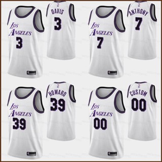 เสื้อกีฬาบาสเก็ตบอลแขนกุด ลายทีม NS2 22 23 NBA Jersey Lakers Davis Anthony Howard Jersey สีขาว SN2