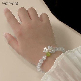 [highbuying] โอปอล ดวงจันทร์ คริสตัล สร้อยข้อมือ เบา ยืดหยุ่น ลิลลี่ วัลเลย์ ดอกไม้ สร้อยข้อมือ สําหรับผู้หญิง เครื่องประดับ อุปกรณ์ใหม่ พร้อมส่ง