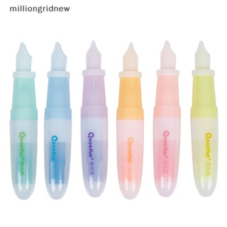 [milliongridnew] ปากกามาร์กเกอร์เรืองแสง ขนาดเล็ก 6 สี สําหรับนักเรียน 6 ชิ้น WQL