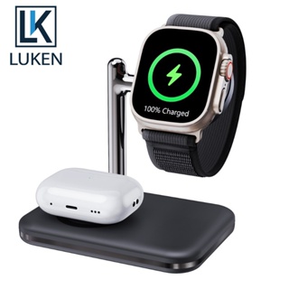 Luken 2 in 1 แท่นชาร์จหูฟังไร้สาย สําหรับ Apple Watch Ultra 8 SE iWatch 7 6 5 4 3 2 Airpods pro 2dn Airpods 3 2