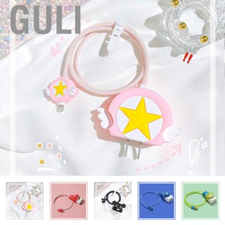 Guli Cellphone  Protector Cartoon Plastic  Breaking Data Cable Protective Sleeve for IPhone 12 13