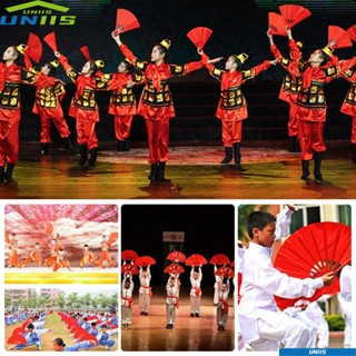 Uniis พัดพลาสติก สีดํา สีแดง สไตล์จีน สําหรับตกแต่งงานแต่งงาน ปาร์ตี้