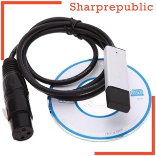 [Sharprepublic] อะแดปเตอร์ควบคุมไฟ LED DMX512 USB สําหรับคอมพิวเตอร์ PC