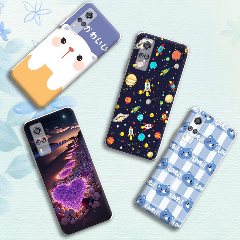 สําหรับVIVO Y31 2021 Y51 โทรศัพท์มือถือกรณีTPU Softซิลิคอนสีโทรศัพท์มือถือสําหรับY31 2021 VIVO Y51 โ