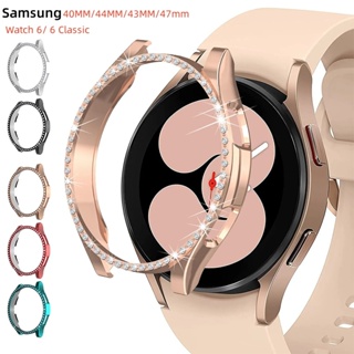 เคสนาฬิกาข้อมือ PC ประดับเพชร สไตล์คลาสสิก สําหรับ Samsung Galaxy Watch 6 40 มม. 44 มม. Galaxy Watch 6