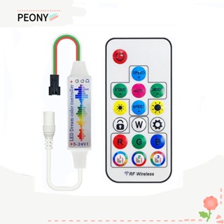 Peonypavilion รีโมตควบคุมเพลง แถบไฟ Led DC5-24V 3Pin 17Keys DC USB Mini RF สําหรับ WS2812B WS2811 5050