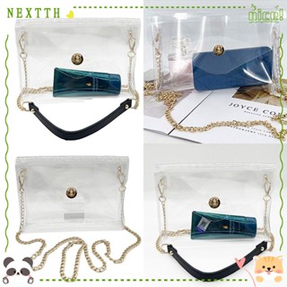 Nextth กระเป๋าสะพายข้าง PVC ใส ทรงสี่เหลี่ยม ขนาดเล็ก จุของได้เยอะ สําหรับผู้หญิง