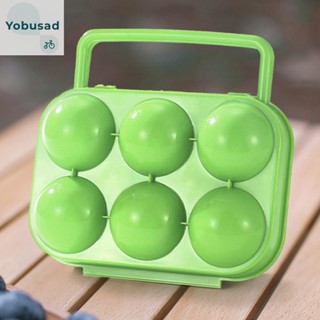 [Yobusad.th] กล่องใส่ไข่ กันกระแทก แบบพกพา 6 ช่อง สําหรับตั้งแคมป์