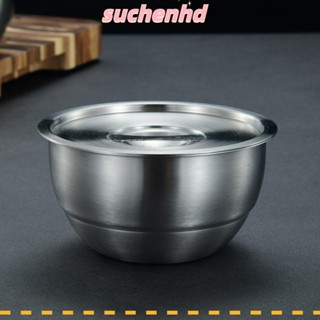 Suchenhd ชามนึ่งไข่ สเตนเลส แบบหนา พร้อมฝาปิด สําหรับนึ่งไข่