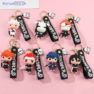 Myriadu พวงกุญแจฟิกเกอร์ PVC อนิเมะญี่ปุ่น BLEACH Kurosaki Ichigo 1 ชิ้น