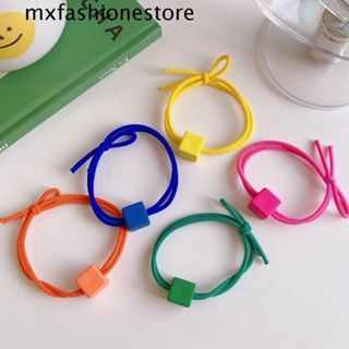 Mxfashione ยางรัดผม น่ารัก เครื่องประดับผม สีเรืองแสง เข้ากับทุกการแต่งกาย สําหรับผู้หญิง