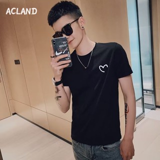 Acland เสื้อยืดผู้ชาย ผู้ชายเสื้อเชิ้ต เสื้อยืด ผ้านุ่ม ใส่สบาย ไม่หด ไม่ต้องรีด MTX2390KI3 37Z230911