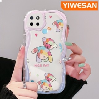 เคสมือถือ แบบนิ่ม แบบใส ลายหมี กันกระแทก สําหรับ Realme C21Y C25Y