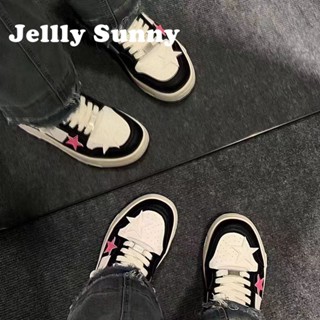  Jellly Sunny  รองเท้าผ้าใบผู้หญิง พื้นหนา ใส่สบาย สไตล์เกาหลี รองเท้าแฟชั่นผู้หญิง มีความนุ่มนวล 2023 ใหม่ FYD2390VUV 37Z230913