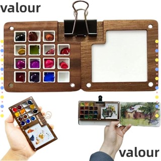 Valour กล่องเปล่า 15 ช่อง แฮนด์เมด ทนทาน สีดํา สําหรับวาดภาพระบายสี