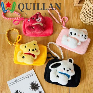 Quillan กระเป๋าสตางค์ใบเล็ก จี้ตุ๊กตา Pochacco Pompompurin Hellokitty Fart Zero Cinnamoroll พร้อมพวงกุญแจ สําหรับเด็กผู้หญิง