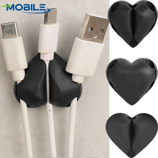 [ Featured ] อุปกรณ์คลิปหนีบจัดเก็บสายเคเบิ้ล สายหูฟัง USB มีกาวในตัว สีดํา สําหรับบ้าน สํานักงาน