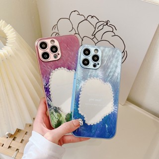 เคสป้องกันโทรศัพท์มือถือกระจก โลหะ ลายดอกไม้ สําหรับ Apple IPhone 14promax 13 11