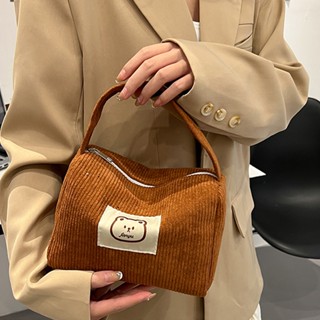 ifashionbag(IF1927) กระเป๋าจัดระเบียบเครื่องสำอางค์ น้องหมี ผ้าลูกฟูก