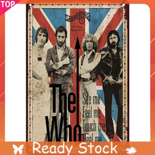 โปสเตอร์โลหะดีบุก The Who Band ขนาด 20x30 ซม. สําหรับตกแต่งผนัง