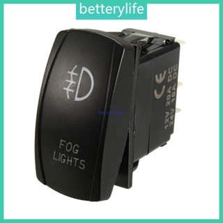 Btf สวิตช์โยกไฟ LED 12V 24V 40A 5Pin สีฟ้า สําหรับรถยนต์ รถบรรทุก เรือ