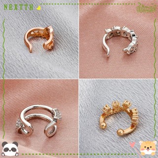 Nextth ต่างหู แบบคลิปหนีบ สีทอง ไม่ต้องเจาะ ปรับได้